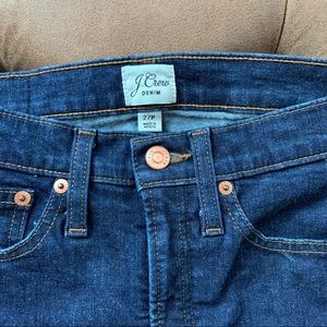 J. Crew 9” high rise toothpick Jean size 27p
